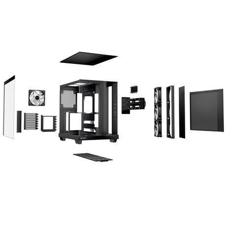 be quiet! Light Base 500 LX BGW85 Mid-Tower Case, Tempered Glass, 4 x ARGB Light Wings LX Fans, High Airflow ATX Case, USB-C 10Gbps, 400mm GPU Support, Vertical GPU Mount, Black