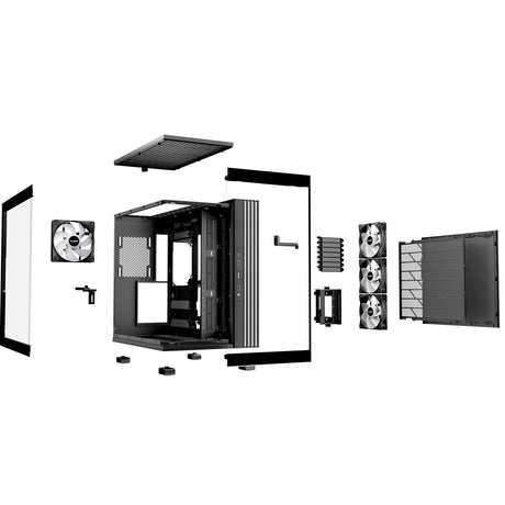 be-quiet! Light Base 600 LX, Black, Midi-Tower ATX Case, Massive ARGB LED Strip, Full Windowed Design, 4x Light Wings LX 120mm PWM fans included