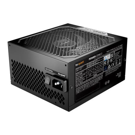 be quiet! Power Zone 2, 1200W, Semi-passive zero-RPM cooling, 2 x 90' angled 12V-2x6 connectors and PCIe 5.1/ATX 3.1 compatibility, 10-year manufacturer's warranty.
