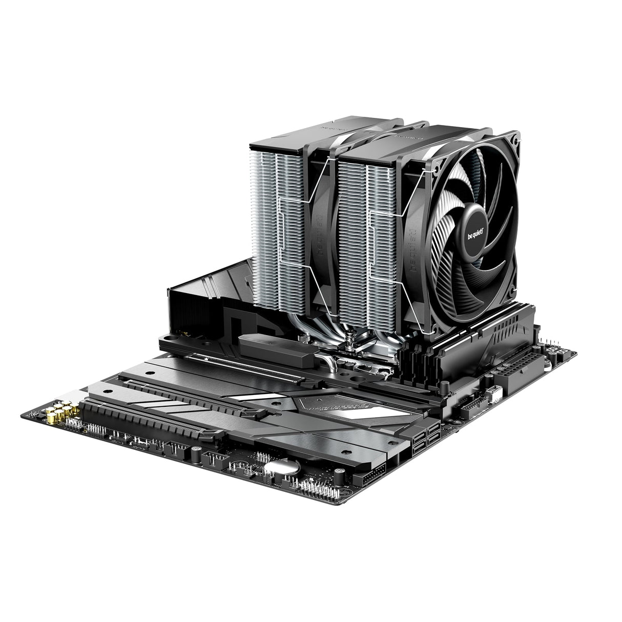 be quiet! Pure Rock Pro 3 CPU Cooler, Universal Socket, 2 x Pure Wings Fans, 2000RPM, only 34.8dB(A) at maximum fan speed, 250W TDP, 3-year manufacturer's warranty