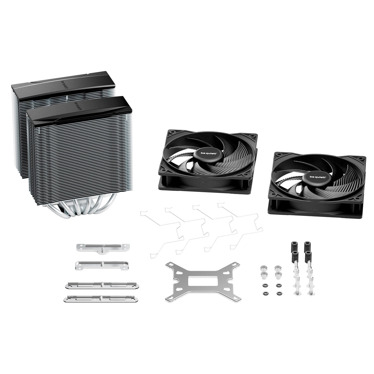 be quiet! Pure Rock Pro 3 CPU Cooler, Universal Socket, 2 x Pure Wings Fans, 2000RPM, only 34.8dB(A) at maximum fan speed, 250W TDP, 3-year manufacturer's warranty
