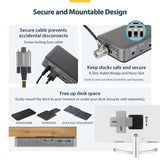 StarTech.com Dual-Monitor USB-C Docking Station, HDMI, 4K 60Hz, 100W Laptop Charging, 1GbE, Driverless, Multi-Monitor Dock For Windows
