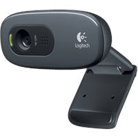 Logitech C270 HD Webcam, HD 720p/30fps, Widescreen HD Video Calling, HD Light Correction, Noise-Reducing Mic, For Skype, FaceTime, Hangouts, WebEx, PC/Mac/Laptop/Macbook/Tablet, Black