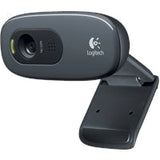 Logitech C270 HD Webcam, HD 720p/30fps, Widescreen HD Video Calling, HD Light Correction, Noise-Reducing Mic, For Skype, FaceTime, Hangouts, WebEx, PC/Mac/Laptop/Macbook/Tablet, Black