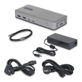 StarTech.com Dual-Monitor USB-C Docking Station, HDMI, 4K 60Hz, 100W Laptop Charging, 1GbE, Driverless, Multi-Monitor Dock For Windows