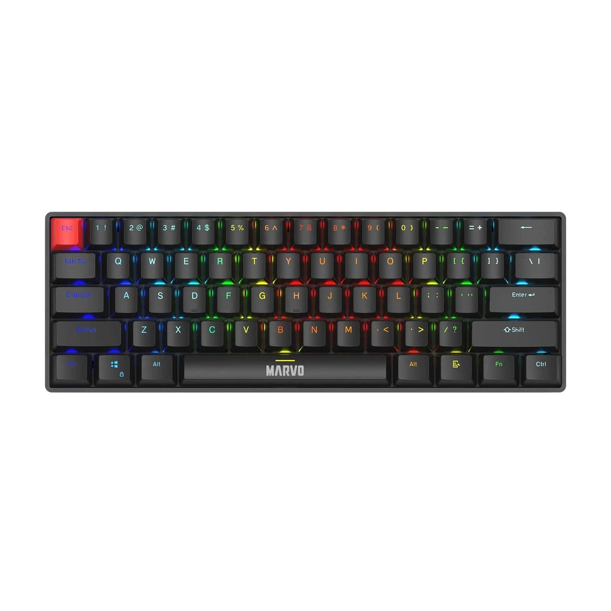Marvo Scorpion KG933G Saber 61 Wired Mechanical RGB 60% UK Layout Gami ...